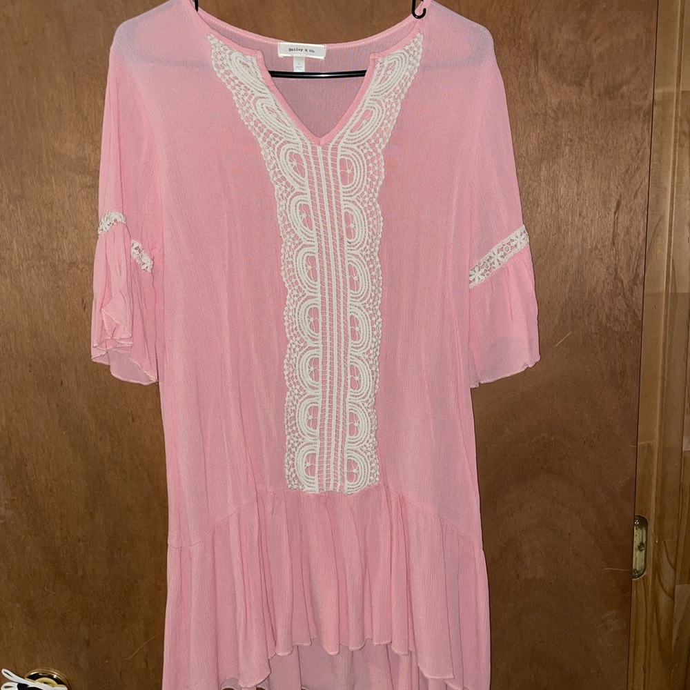 Hailey & Co. Pink Dress with White accents